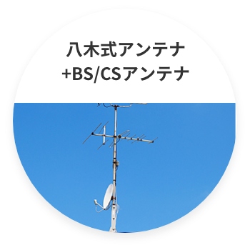 八木式アンテナ+BS/CSアンテナ